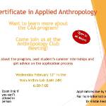 Learn about the Certificate in Applied Anthropology